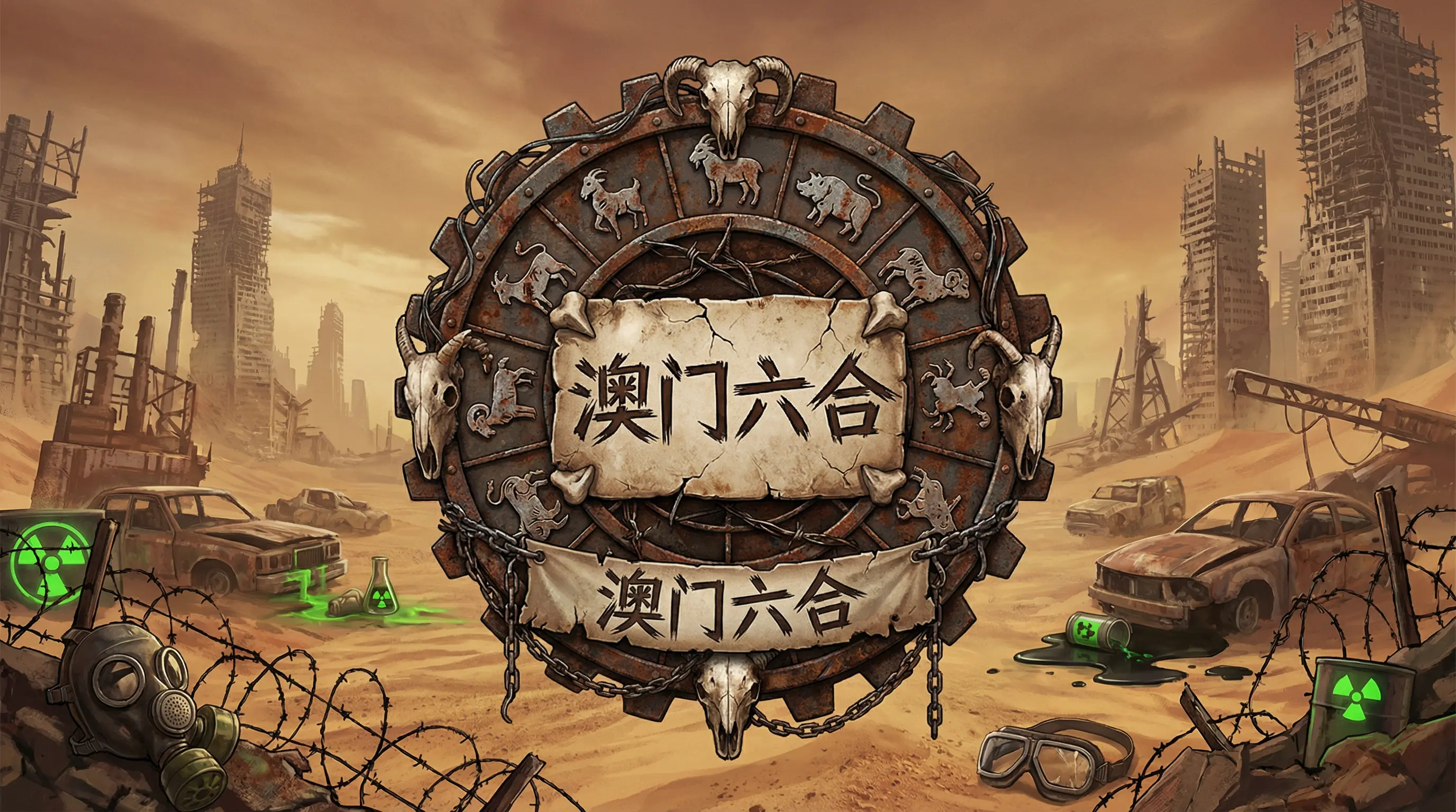 香港六合彩废土朋克风格标志