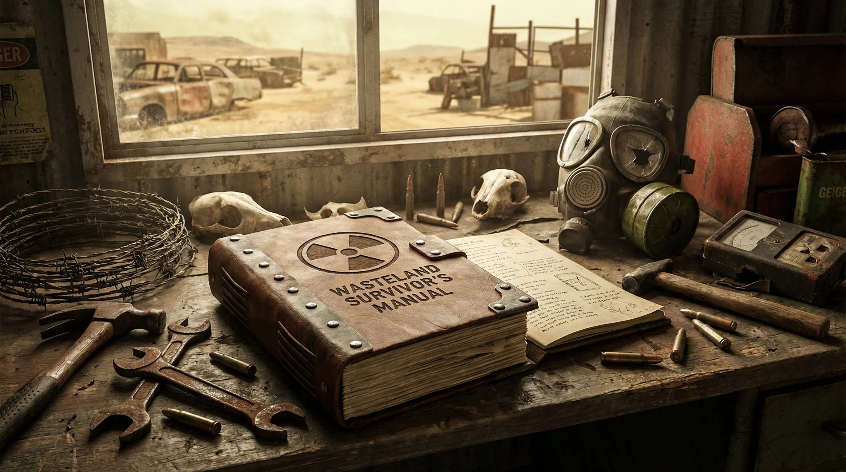 废土幸存者的皮革封面生存指南手册